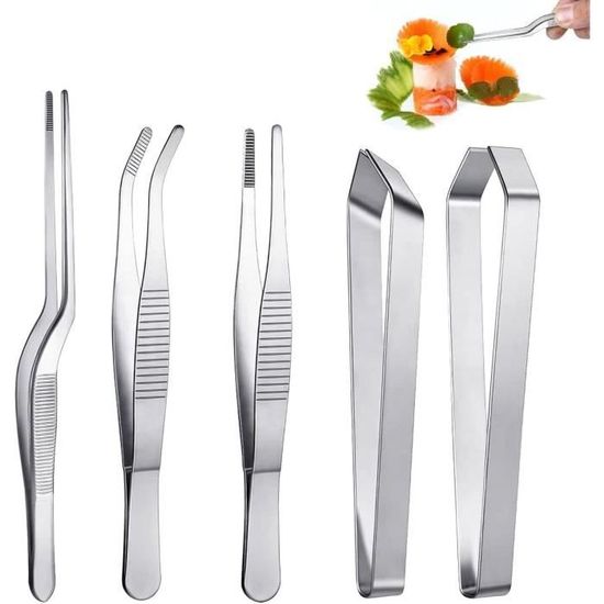 Kit de 5 pince cuisine pince cuisine inox Professionnel Pinces à — free download