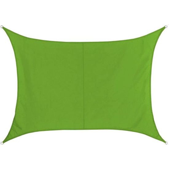 Voile D'ombrage Rectangulaire 3.5x4.5m - HDPE, Protection UV 95-98%, Anneaux Inox, Beige - 10