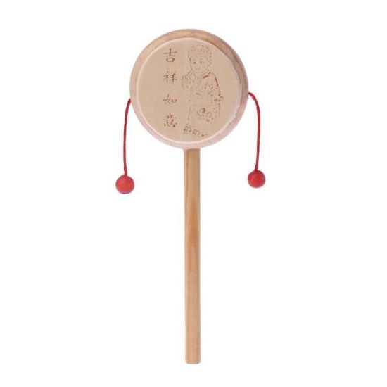 Hochet à tambour chinois en bois, jouet Musical pour bébé, GXMB SET DE SOIN - STB27861
