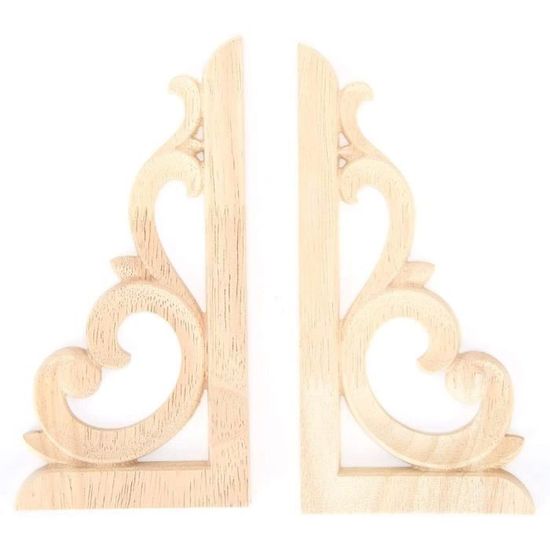 Applique Décorative En Bois Sculpté Style Chinois – Motif Floral Circulaire, à Coller Sur Meubles Ou Portes