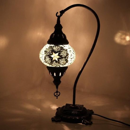 Support de lampe, porte-lanternes en forme d'étoile de style marocain à suspendre en verre pour décoration de la maison, photophore en fer coloré ( multicolore