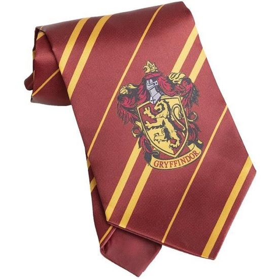 Cravate Gryffondor Officielle Harry Potter Avec Pin's - Grenat Poudlard Déguisement Adulte