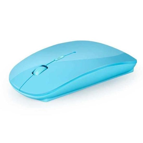 Mouse Ottico Wireless Blu 2.4GHz 1600 DPI Con Ricevitore USB – Per PC E Bluetooth