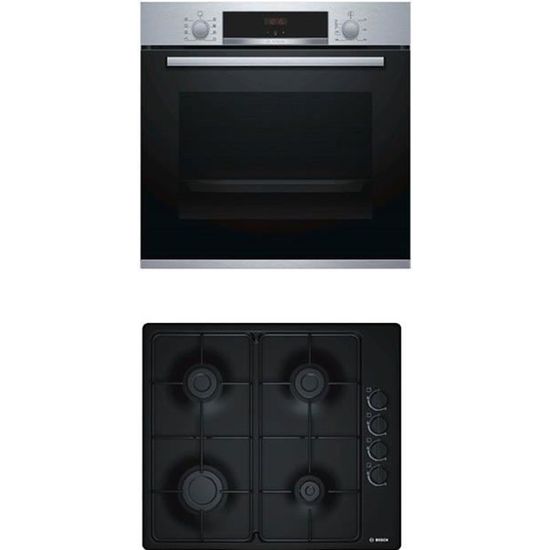 Four Multifonction Bosch Série 4 60cm - Hotair 3D, Nettoyage à L'Eau, Acier Inox - HBA514ES3