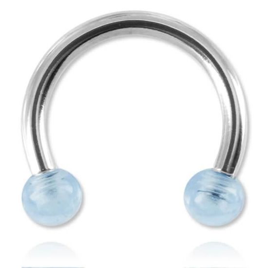 Inoki - Micro Labret Acier Noir Avec Pointe