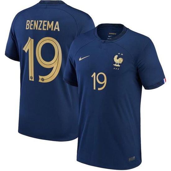 Maillot Adidas Equipe De France Domicile 2008-2009 – N°9 Benzema – Taille XXS Enfant
