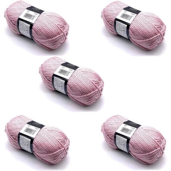 Lot De 5 Pelotes De Laine Gris Tweed Fabriqué En France - Grosse Laine Pour Tricot Et Crochet