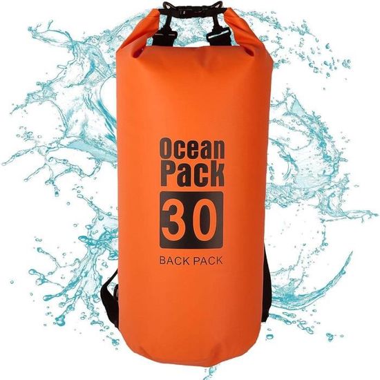 SAC ETANCHE,Orange 10L--Sac à dos étanche en PVC, pochette de seau pour  kayak, pêche en bateau - Cdiscount Sport