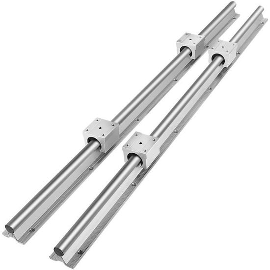 Linear-Schienen-Set Für CNC & 3D-Drucker – 2x SBR16 1000 Mm Schienen + 4x Gleitblöcke, Inkl. Endstopps