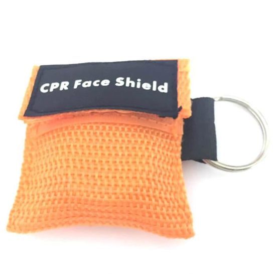 Lot De 6 Masques De RCR En Porte-clés - Boucliers Faciaux 6 Couleurs, Entraînement 30:2