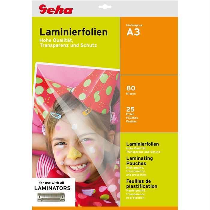 25 Pochettes De Plastification A3 Brillantes - 250 Microns - Pour Documents, Photos, Affiches
