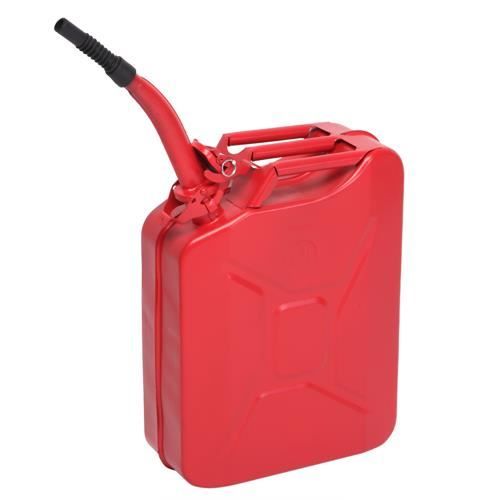 Jerricane Métal 20L avec bec verseur 0.6 mm - Rouge