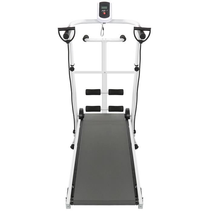 HEK Tapis De Course Pliable Manuel Roulant Mécanique Portable avec Rouleau, Machine De Course Mécanique Gris