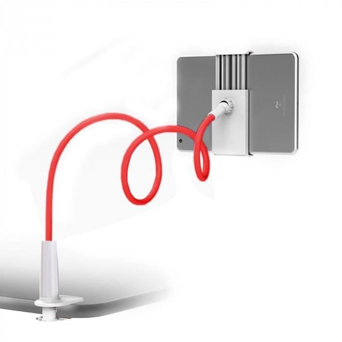 Version Rouge - 360 Rotation Flexible Bras Longs Support Pour Téléphone Portable Bureau Lit Paresseux Mobile Iphone Ipad Samsung