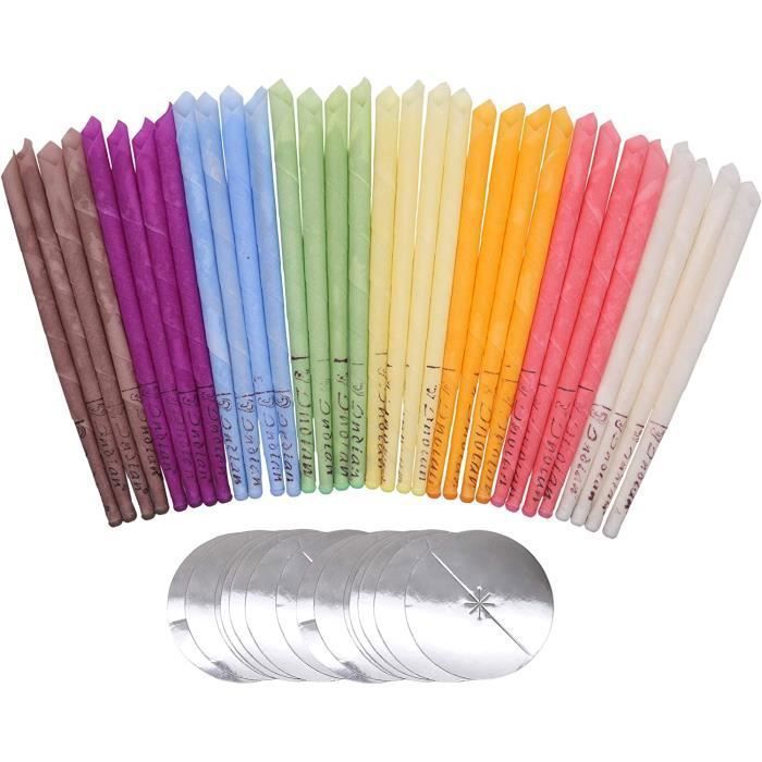 Bougies pour les oreilles, Kit Bougie auriculaire pour enlever la cire à l’oreille avec cire d’abeille organique naturelle 32 pcs