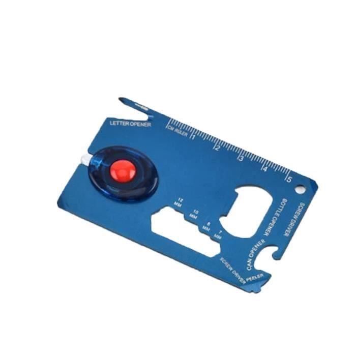 Fournitures de camping Multifonction carte outil tête carte multi-outil avec LED outil portable HJF90828157BU_SAN1851 Top71344