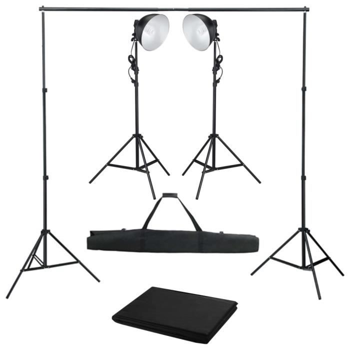 Kit de studio photo avec lampe de studio et toile de fond #411 -PAI