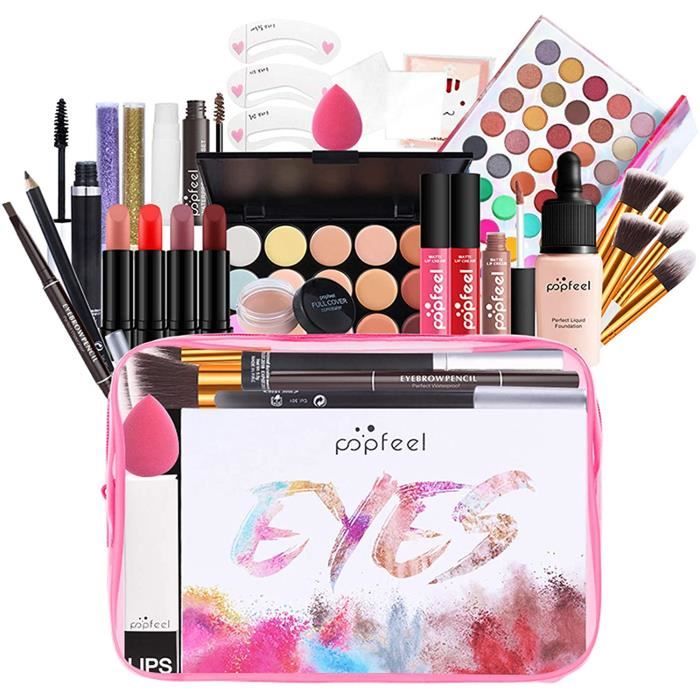 kit de maquillage mallette de maquillage palette set coffret cadeau coffret ensemble de beauty maquillage - idéal cosmétique 27
