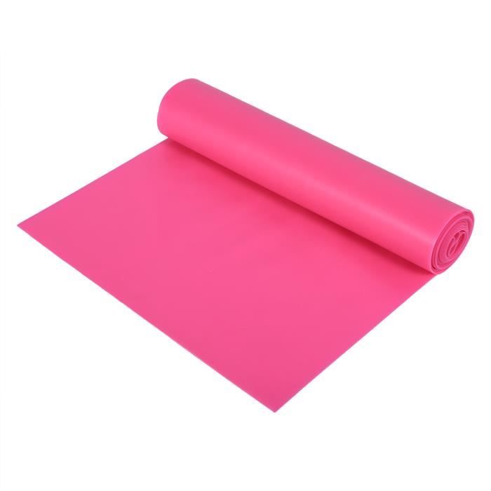 VGEBY Bande extensible 1.5M Fitness Strecth Band Yoga Sangle élastique Bande de fitness en caoutchouc (Rose rouge)