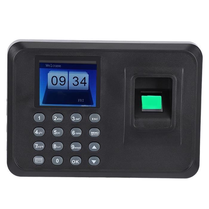 HURRISE Enregistreur de présence d'empreintes digitales 2.4 pouces TFT LCD écran empreinte digitale horloge présence Machine