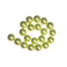 50 x Perle en Verre Nacrée 8mm Vert Pâle