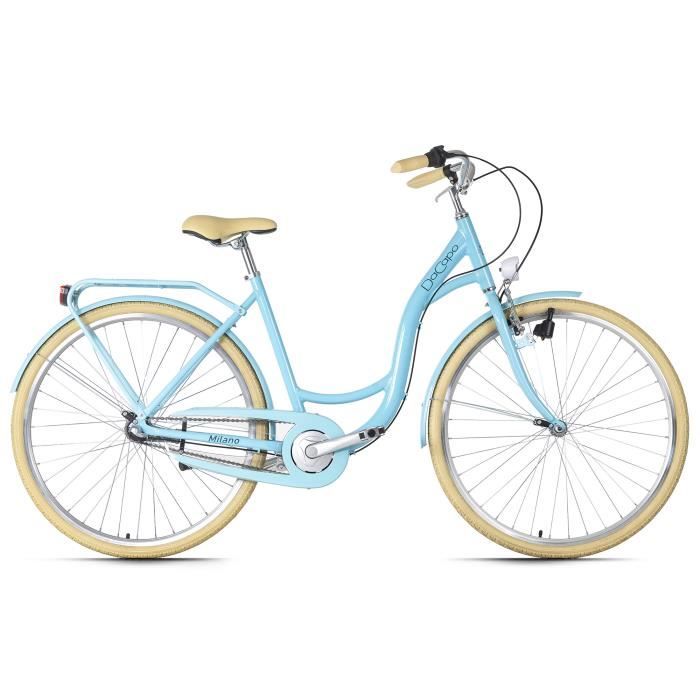 Vélo de ville 28'' - DACAPO - Milano - Femme - 3 Vitesses - Bleu - Taille de Cadre 51 cm