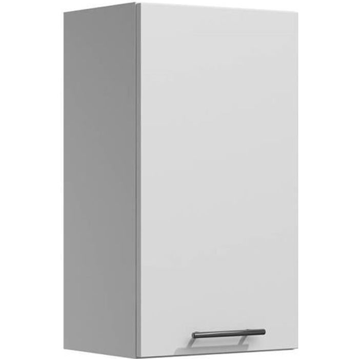 LILA - Meuble de cuisine haut 40 cm 1 porte blanc