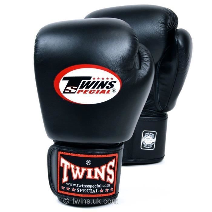 Gants de boxe Twins - Noir - 10oz
