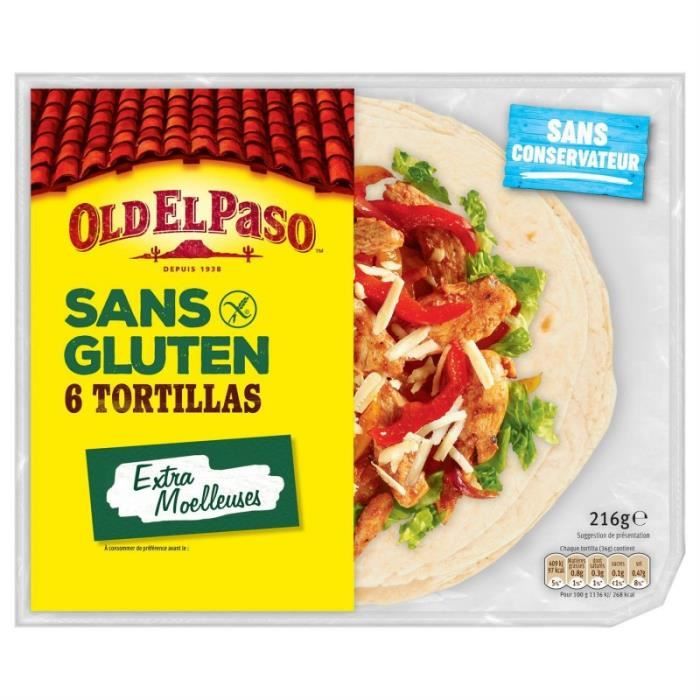OLD EL PASO - Tortillas Sans Gluten 216G - Lot De 3