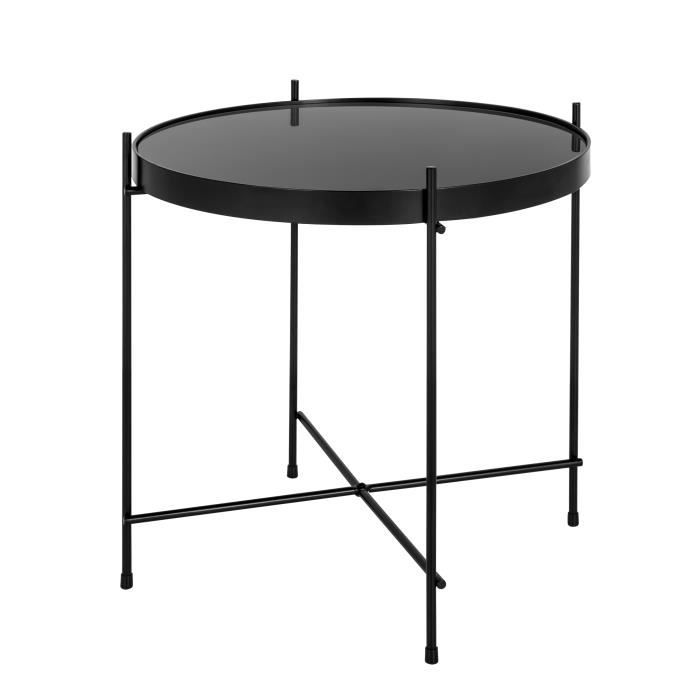 Table basse ronde Valdo noire S