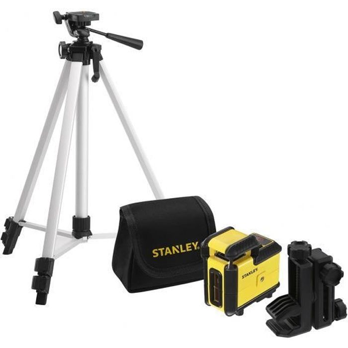 Stanley - Kit Niveau laser 360° Rouge CROSS360 avec Trépied + Sac de transport