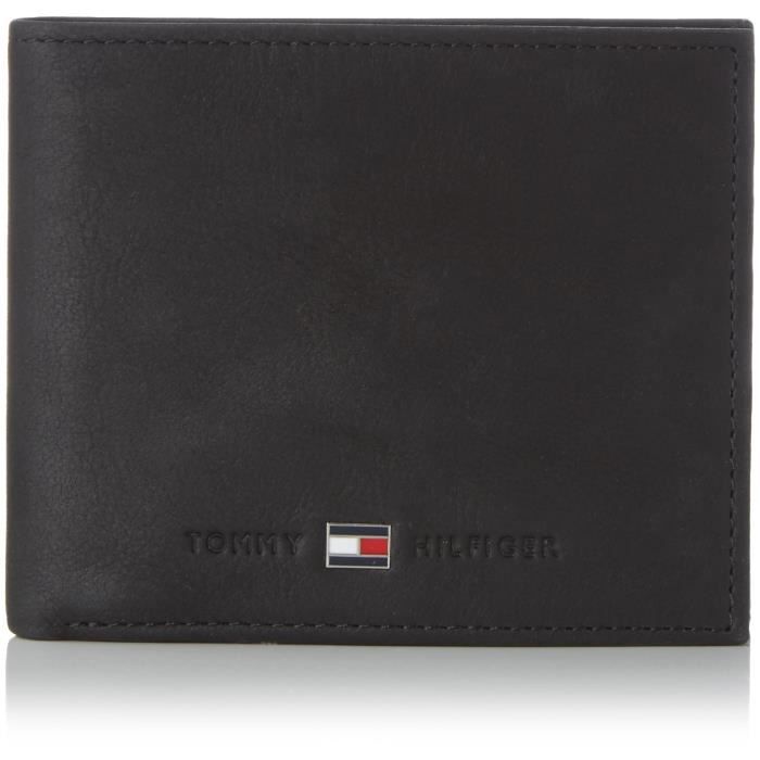 Tommy Hilfiger JOHNSON AM0AM00663 Portefeuille pour homme 11 x 9 x 2 cm - Noir - Schwarz (Black 002), 11x9x2 cm (B x H x T)