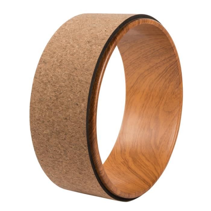 1 Pc Yoga roue robuste en liège naturel Durable arrière pliage aide rouleau de TAPIS DE SOL - TAPIS DE GYM - TAPIS DE YOGA