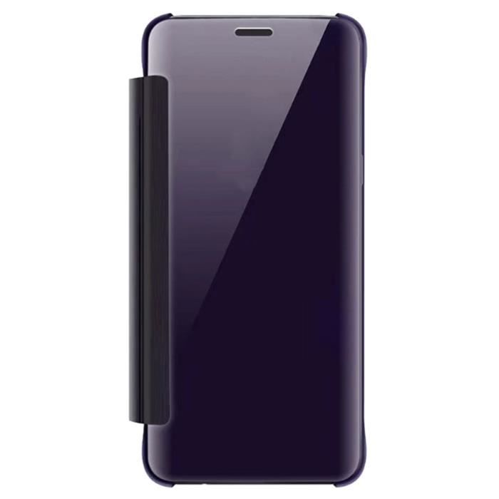 Clear View Mirror Cover Stand Coque pour Samsung Galaxy S9 Plus - Violet