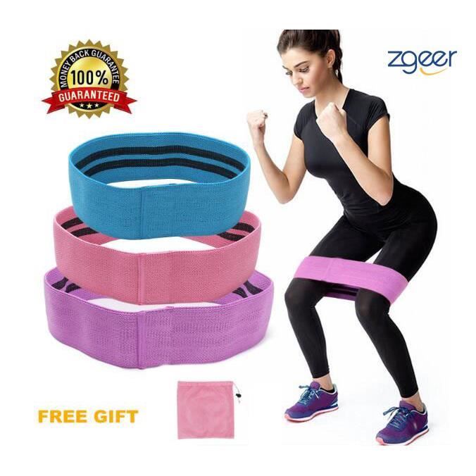 Bande de Resistance Set (3) - Loop Bande Elastique Fitness Équipement d'Exercices pour Musculation Pilates Squat Sport
