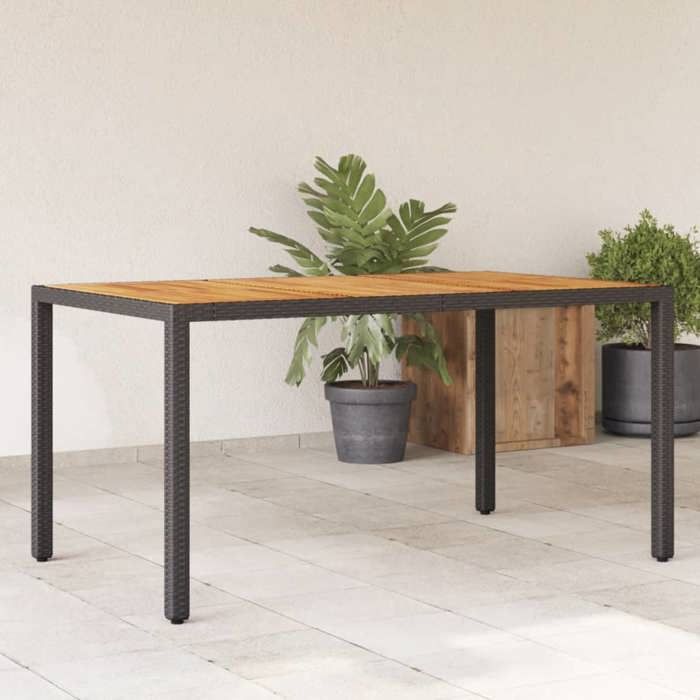 vidaXL Table de Jardin et Dessus en Bois d'Acacia Table à Manger Table de Repas Meuble de Patio Terrasse Extérieur 365535