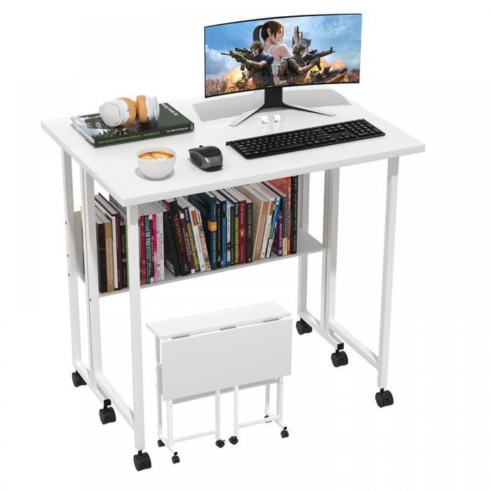 Table De Camping Pliable VBESTLIFE - Petit Bureau Portable Coin Incurvé, Fixation En X Ultra Stable - Idéal Randonnée, Pique-Nique, Barbecue