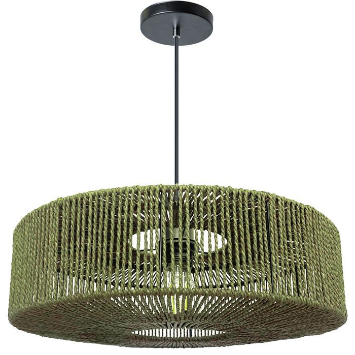 Lampe Suspendue De Plafond Toolight Boho App1296-1Cp Suspenion Vert 40 X 40 X 103 Cm