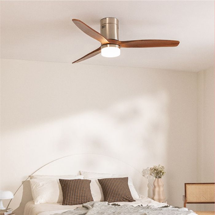 Ventilateur de plafond - CREATE - Modèle avec lumière - Nickel - Ø132cm - 6 vitesses - Create