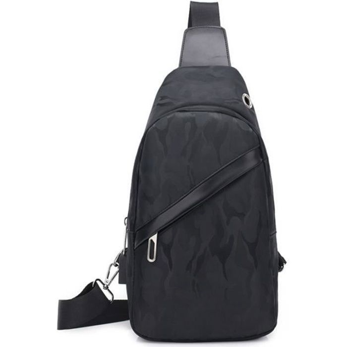 Sacoche Poitrine Homme HallyDay - Sac à Bandoulière Pour Cyclisme, Sport Et Voyage - Polyester