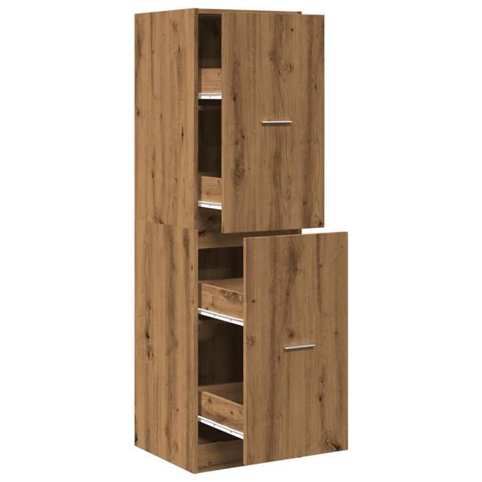 Armoire dapothicaire - mango - Armoire haute - chêne artisanal bois dingénierie M1321