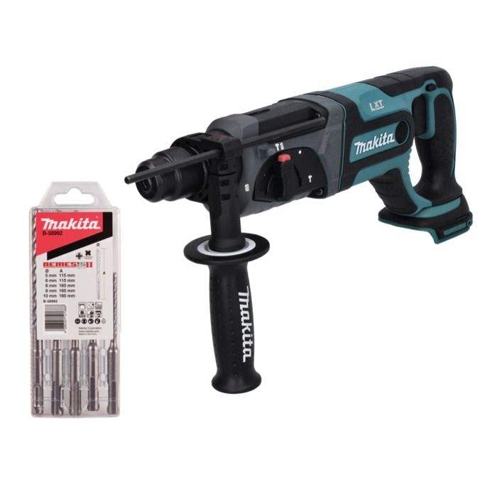 Makita DHR 241 Z Marteau perforateur sans fil 18 V 2 0 J SDS plus + 5 pcs. jeu de forets sans batterie sans chargeur - vue 2