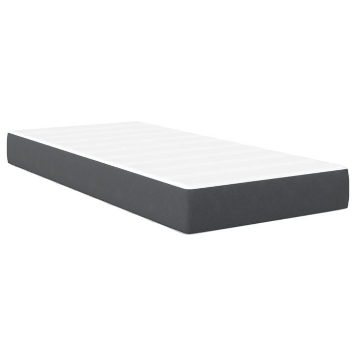 PROMOTION Matelas à ressorts ensachés Gris Foncé Mi-ferme 80x200x20 cm Tissu 40896 - BestMeuble