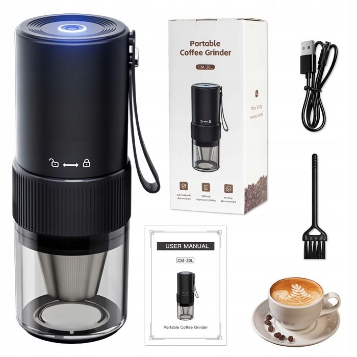 CASO BaristaChef Inox Moulin à Café Électrique Conique - 48 Niveaux, Support Porte-Filtre, Acier Inoxydable