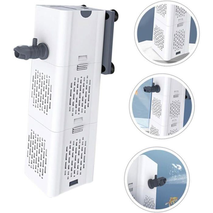 Meilleurs prix pour Filtre daquarium silencieux 4 en 1 - Filtre interne daquarium - 500-1000 l/h - Pompe Aquarium - Aération doxygène - Changement
