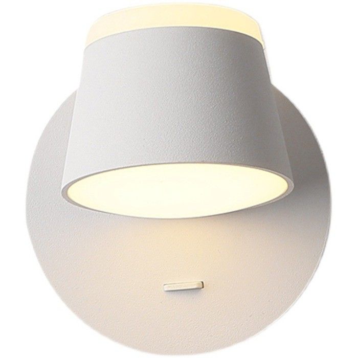 Lampe de lecture LED 9W avec interrupteur tactile et port USB lampe de lecture murale rotative à 350° Blanc