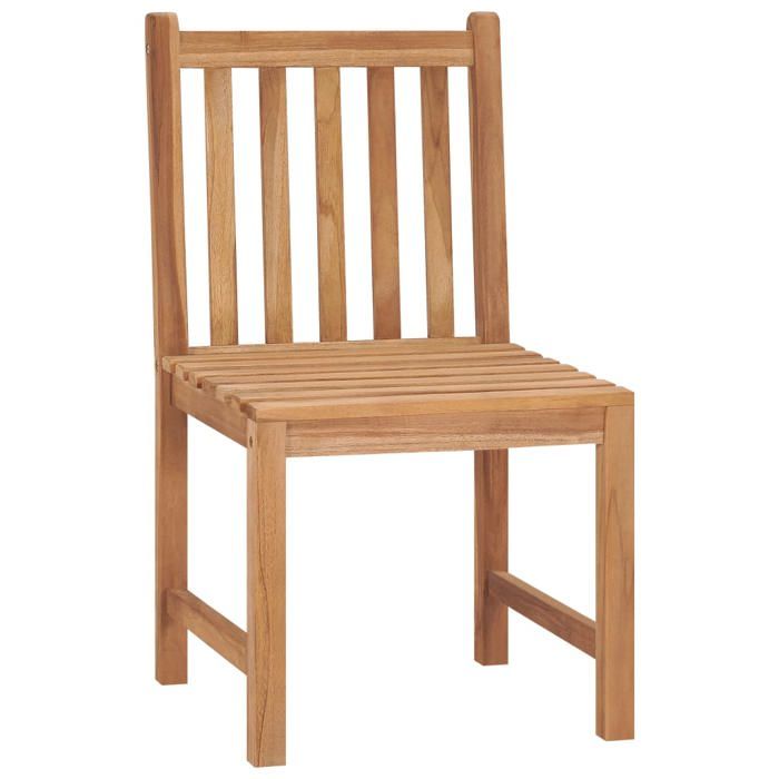 CHIC Chaises de jardin lot de 2（2 pcs) Bois de teck solide - 50x53x90 cm 182933 S11