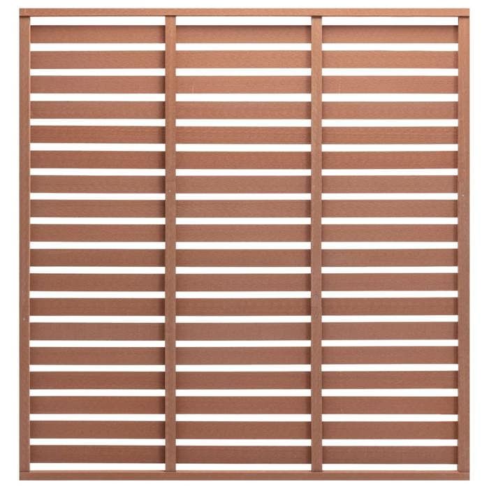 Panneau de clôture WPC - vidaXL - 180x180 cm - Marron - Résistant aux intempéries - Composite bois-plastique