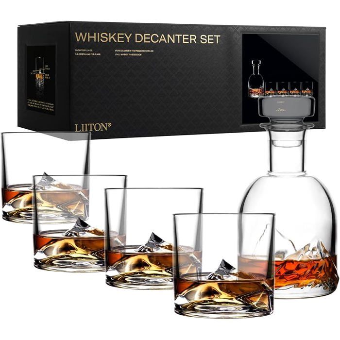 Lot De 6 Verres à Whisky En Cristal Irrégulier Double Paroi 200 Ml – Design Unique, Anti-Condensation, Pour Scotch, Bourbon & Cocktails
