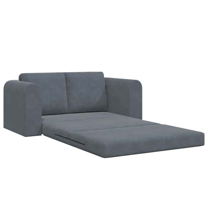 Maison SoldesCanapé-lit - Sofa Bed Moderne - Pour adulte/enfant - Gris foncé 148x71x83cm Velours Moderne378926
